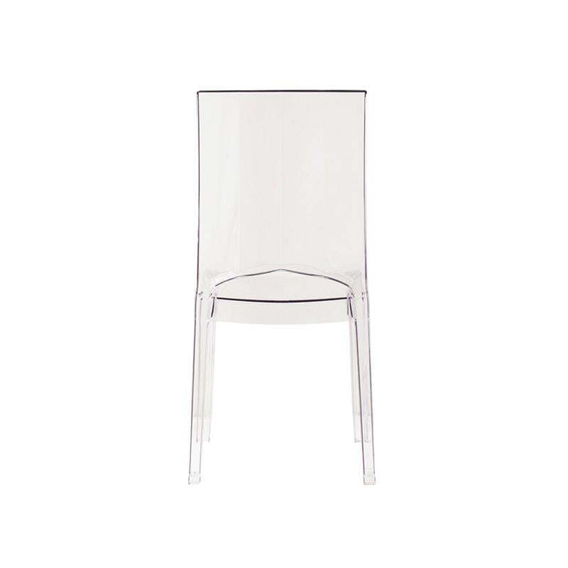 SET 2 SEDIE PARIS IN POLICARBONATO DESIGN MODERNO CONFORTEVOLE PER INTERNI 46,3X55X97,5H CM TRASPARENTE