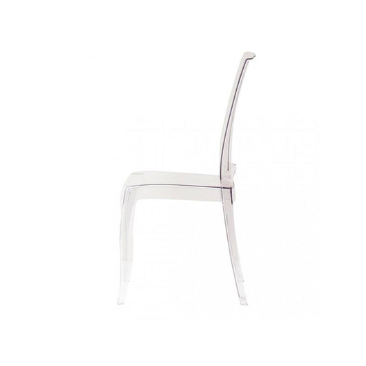 SET 2 SEDIE PARIS IN POLICARBONATO DESIGN MODERNO CONFORTEVOLE PER INTERNI 46,3X55X97,5H CM TRASPARENTE