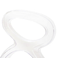 SET 2 SEDIE PIGALLE IN POLICARBONATO CON SCHIENALE A FORMA DI ANELLO ELEGANTE COLORE TRASPARENTE 46,5X53X90H CM