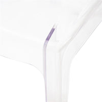 SET 2 SEDIE PIGALLE IN POLICARBONATO CON SCHIENALE A FORMA DI ANELLO ELEGANTE COLORE TRASPARENTE 46,5X53X90H CM