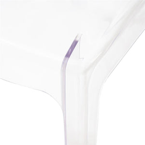 SET 2 SEDIE PIGALLE IN POLICARBONATO CON SCHIENALE A FORMA DI ANELLO ELEGANTE COLORE TRASPARENTE 46,5X53X90H CM