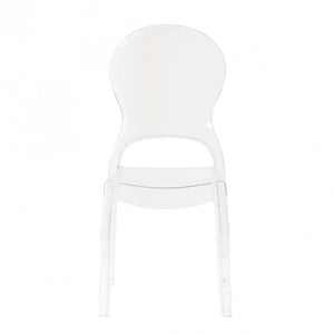 SET 2 SEDIE HALLES IN POLICARBONATO SILHOUETTE CURVE CLASSICHE PER INTERNI COLORE TRASPARENTE 46,1X55X98H CM