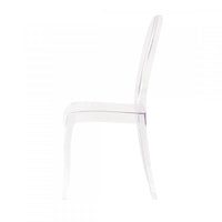 SET 2 SEDIE HALLES IN POLICARBONATO SILHOUETTE CURVE CLASSICHE PER INTERNI COLORE TRASPARENTE 46,1X55X98H CM