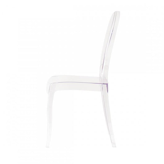 SET 2 SEDIE HALLES IN POLICARBONATO SILHOUETTE CURVE CLASSICHE PER INTERNI COLORE TRASPARENTE 46,1X55X98H CM