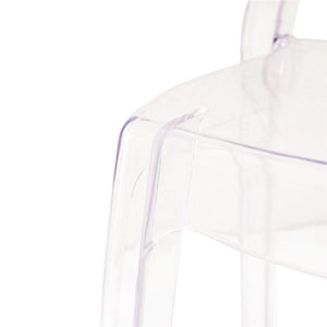 SET 2 SEDIE HALLES IN POLICARBONATO SILHOUETTE CURVE CLASSICHE PER INTERNI COLORE TRASPARENTE 46,1X55X98H CM