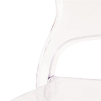 SET 2 SEDIE HALLES IN POLICARBONATO SILHOUETTE CURVE CLASSICHE PER INTERNI COLORE TRASPARENTE 46,1X55X98H CM