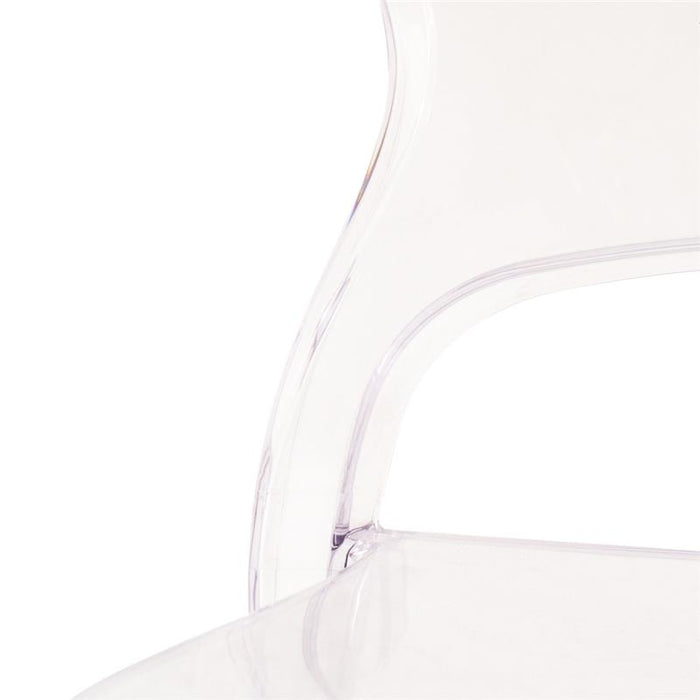 SET 2 SEDIE HALLES IN POLICARBONATO SILHOUETTE CURVE CLASSICHE PER INTERNI COLORE TRASPARENTE 46,1X55X98H CM