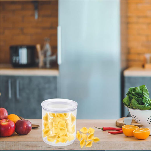 MA MAISON SET 2 CONTENITORI CLEAR AND FRESH TONDI TRASPARENTI CON COPERCHIO BIANCO 660 ML CIASCUNO