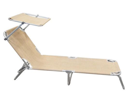 MAURY'S LETTINO IN ALLUMINIO E TEXTILENE ECRÙ