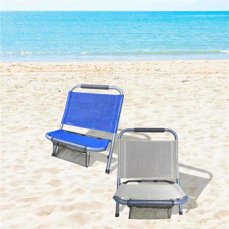 SPIAGGINA STRUTTURA IN METALLO CON TESSUTO TRASPIRANTE E TASCA 46,5X58X54 CM TUBO 25 MM IN COLORAZIONE ASSORTITA