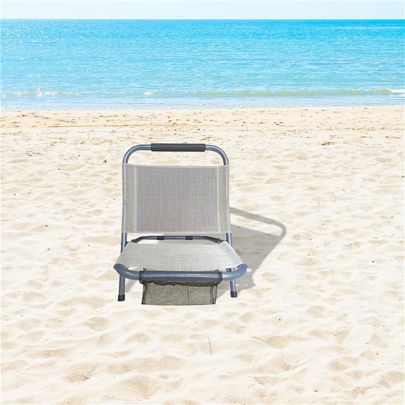 SPIAGGINA STRUTTURA IN METALLO CON TESSUTO TRASPIRANTE E TASCA 46,5X58X54 CM TUBO 25 MM IN COLORAZIONE ASSORTITA