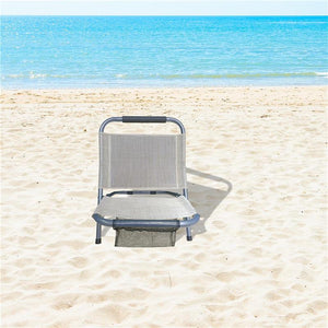 SPIAGGINA STRUTTURA IN METALLO CON TESSUTO TRASPIRANTE E TASCA 46,5X58X54 CM TUBO 25 MM IN COLORAZIONE ASSORTITA