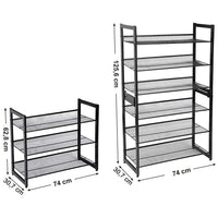 Scarpiera Valora LMR03B in ferro nero salvaspazio per corridoio