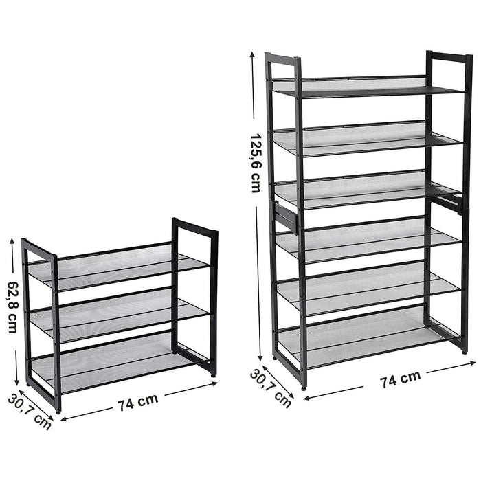 Scarpiera Valora LMR03B in ferro nero salvaspazio per corridoio