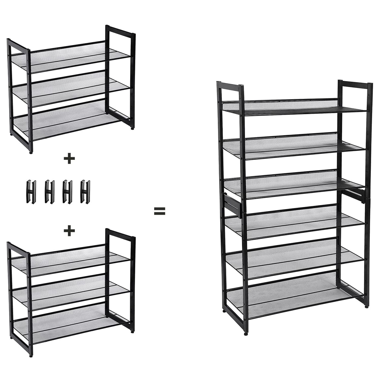 Scarpiera Valora LMR03B in ferro nero salvaspazio per corridoio