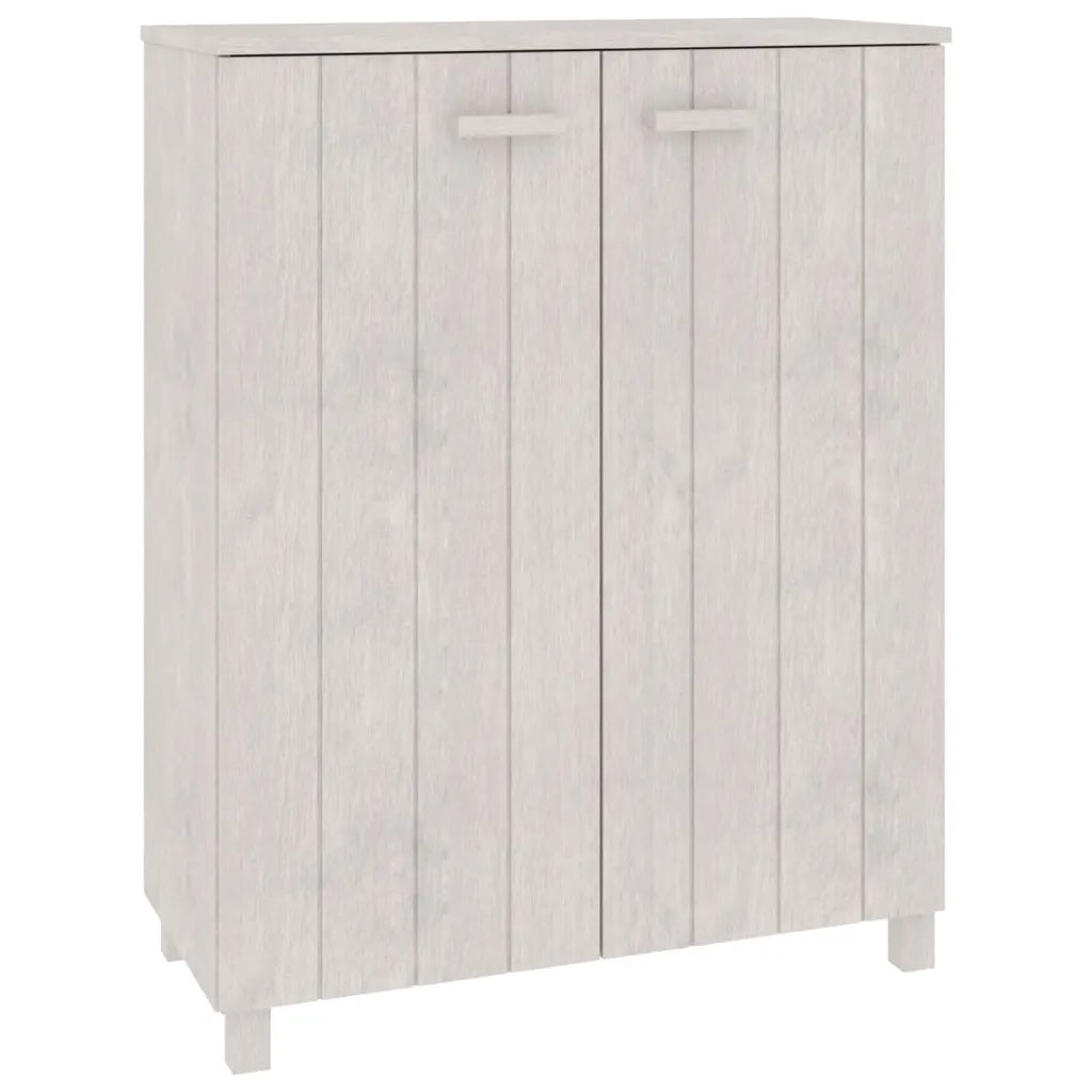 Scarpiera | Mobile per scarpe HAMAR Bianca 85x40x108 cm in Legno Massello di Pino