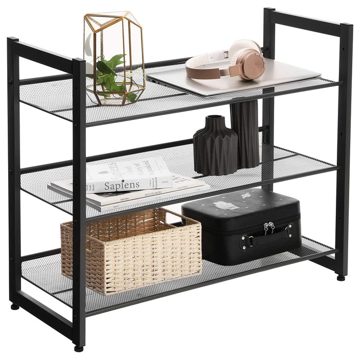 Scarpiera Valora LMR03B in ferro nero salvaspazio per corridoio