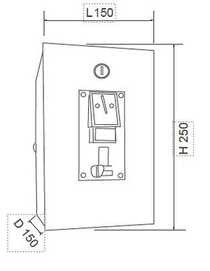 Vama Gettoniera modello GET DOCCIA - Gettoniera con moneta euro (Indicare nelle note il taglio)