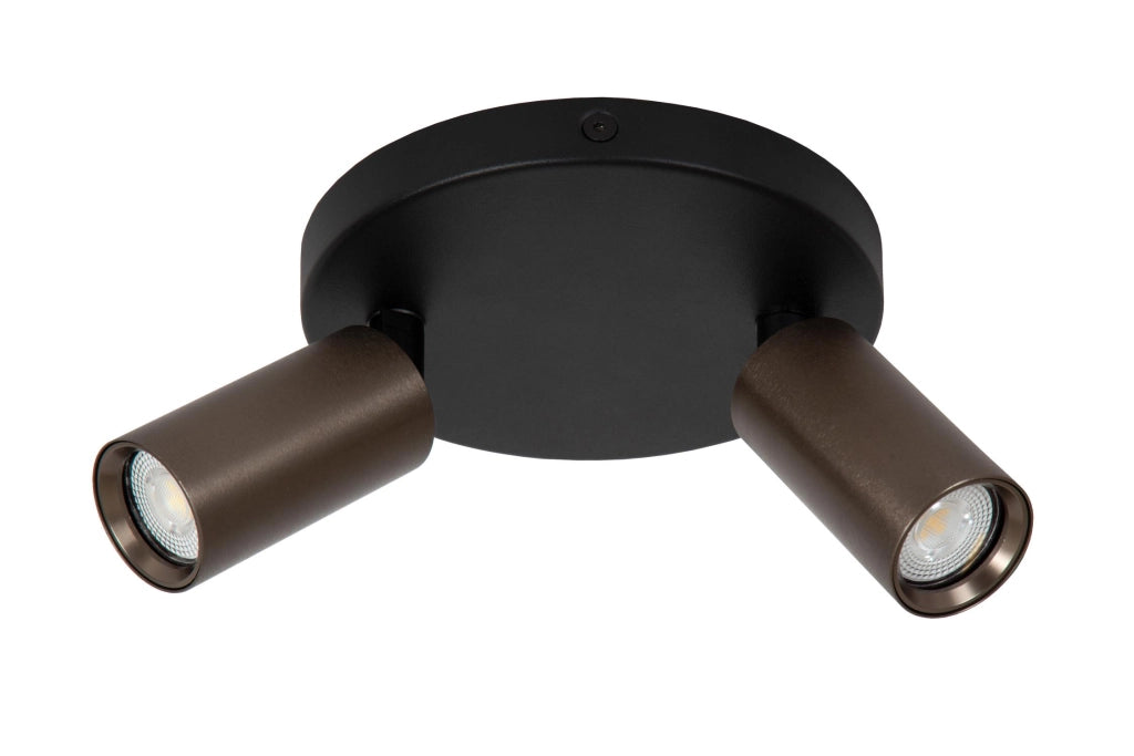 Faretto da soffitto Ritmo 2x MR11 bronzo/nero Lucide