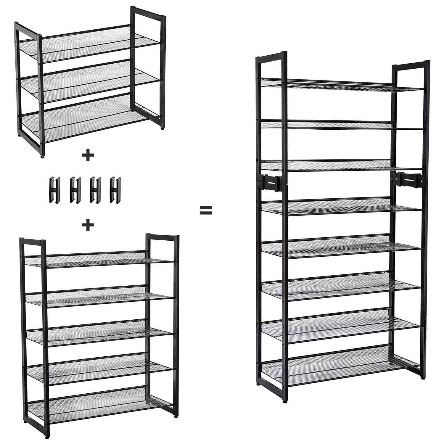 Scarpiera industriale VALORA con 5 ripiani, nero LMR005B