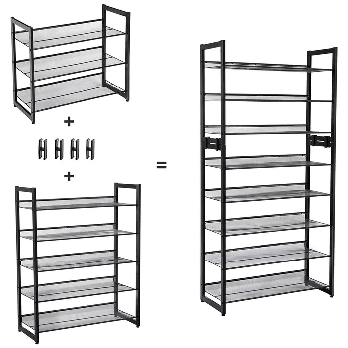 Scarpiera industriale VALORA con 5 ripiani, nero LMR005B