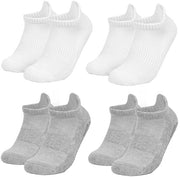 4 paia di calze antiscivolo per yoga - calze di cotone per la doccia - calze assorbenti e antiodoranti - con funzione antiscivolo - adatte per Pilates, balletto, esercizi in piedi nudi, calze antiscivolo per ospedale - unisex (M, 39-42)
