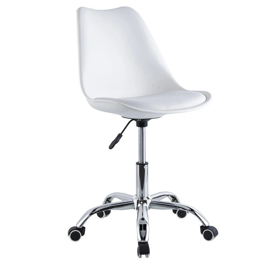 Sedia Operativa da Ufficio 48,5x49x80/88 cm May Bianca