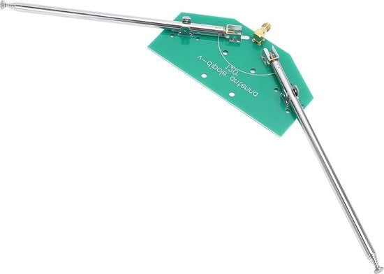 Antenna a doppio polo telescopica 97cm di lunghezza, regolabile, frequenza 78M-415MHz, interfaccia femmina SMA, contatti in lega argentata, per applicazioni aeronautiche.