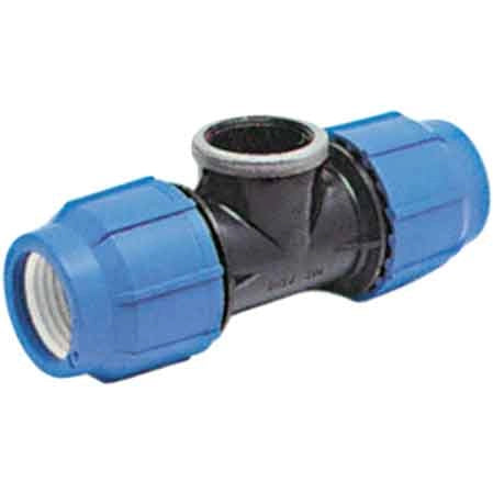 TEE A 90  ° CON DERIVAZIONE FEMMINA  EE ? 63x2x63 - UNIDELTA
