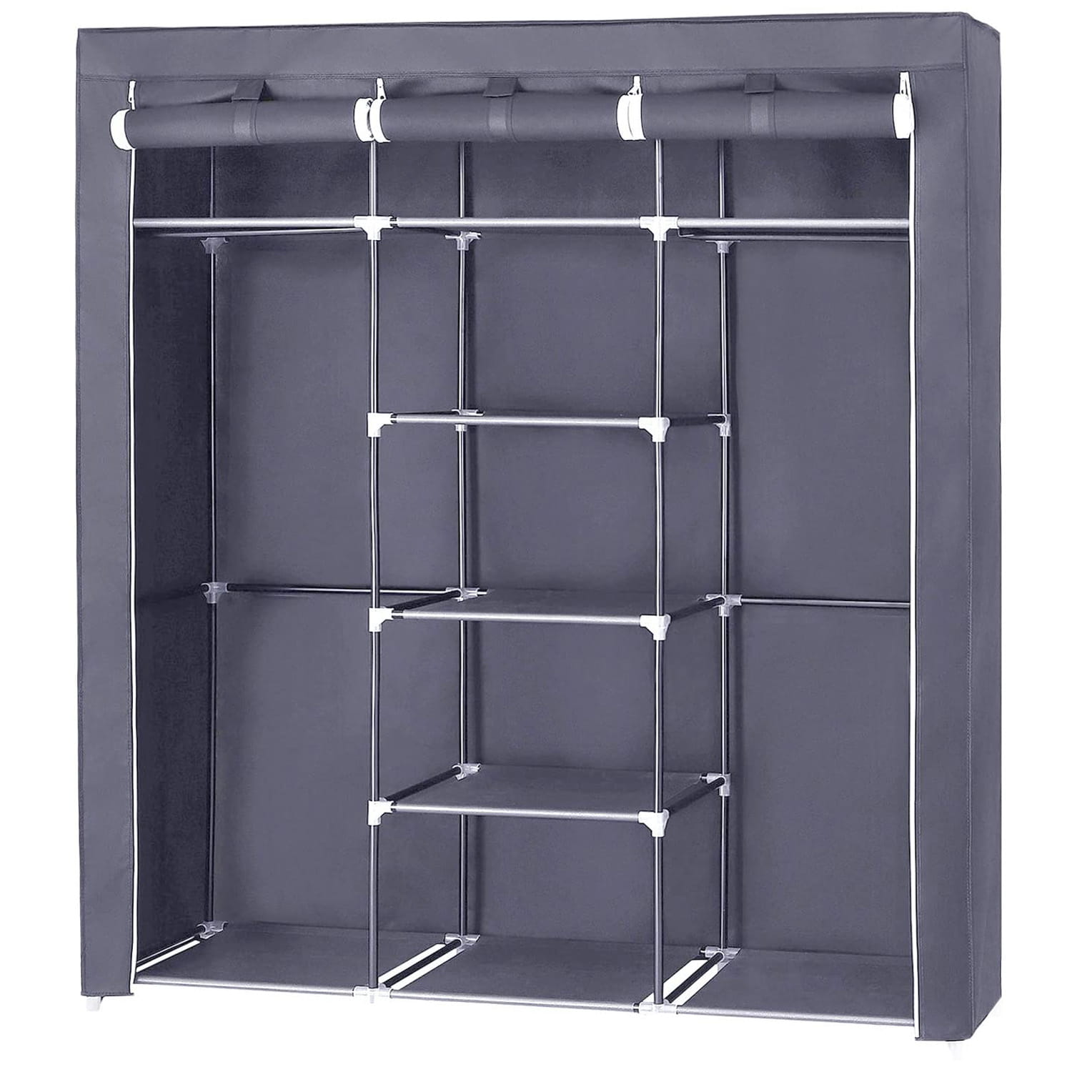 Valora TEXTILE WARDROBE Armadio pieghevole salvaspazio grigio