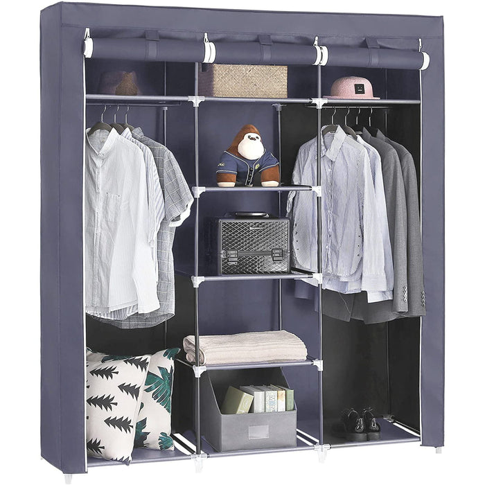Valora TEXTILE WARDROBE Armadio pieghevole salvaspazio grigio