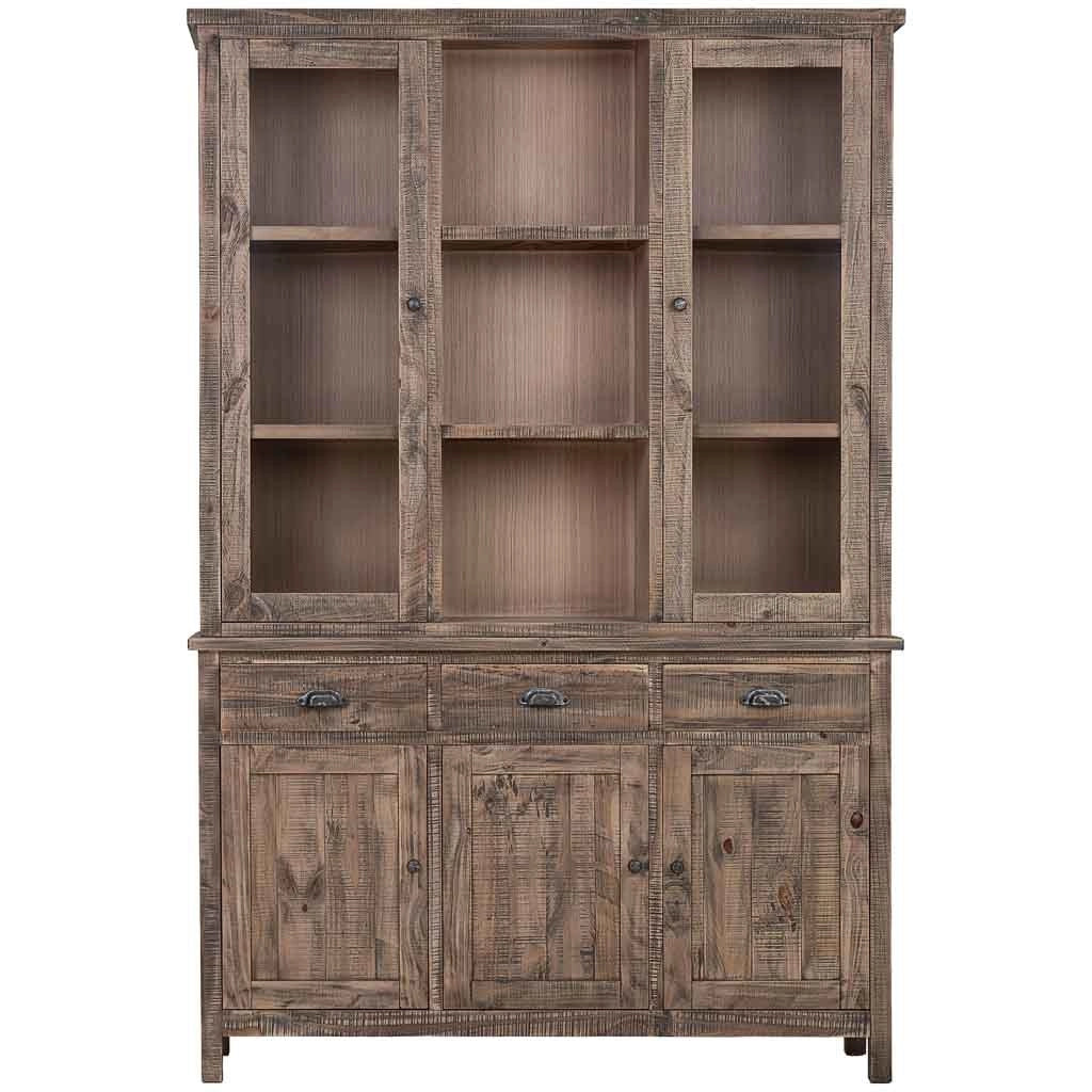 Vetrina in legno marrone 140x40x205h cm
