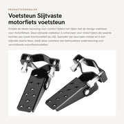 Supporto Pedale Sostituto Sospensione Motorino - Sostituto Pedale Sospensore - Pedali Supporto Metallico - Materiale di Alta Qualità - Nero - 1 Paio - Sostituti Pedali Motorino
