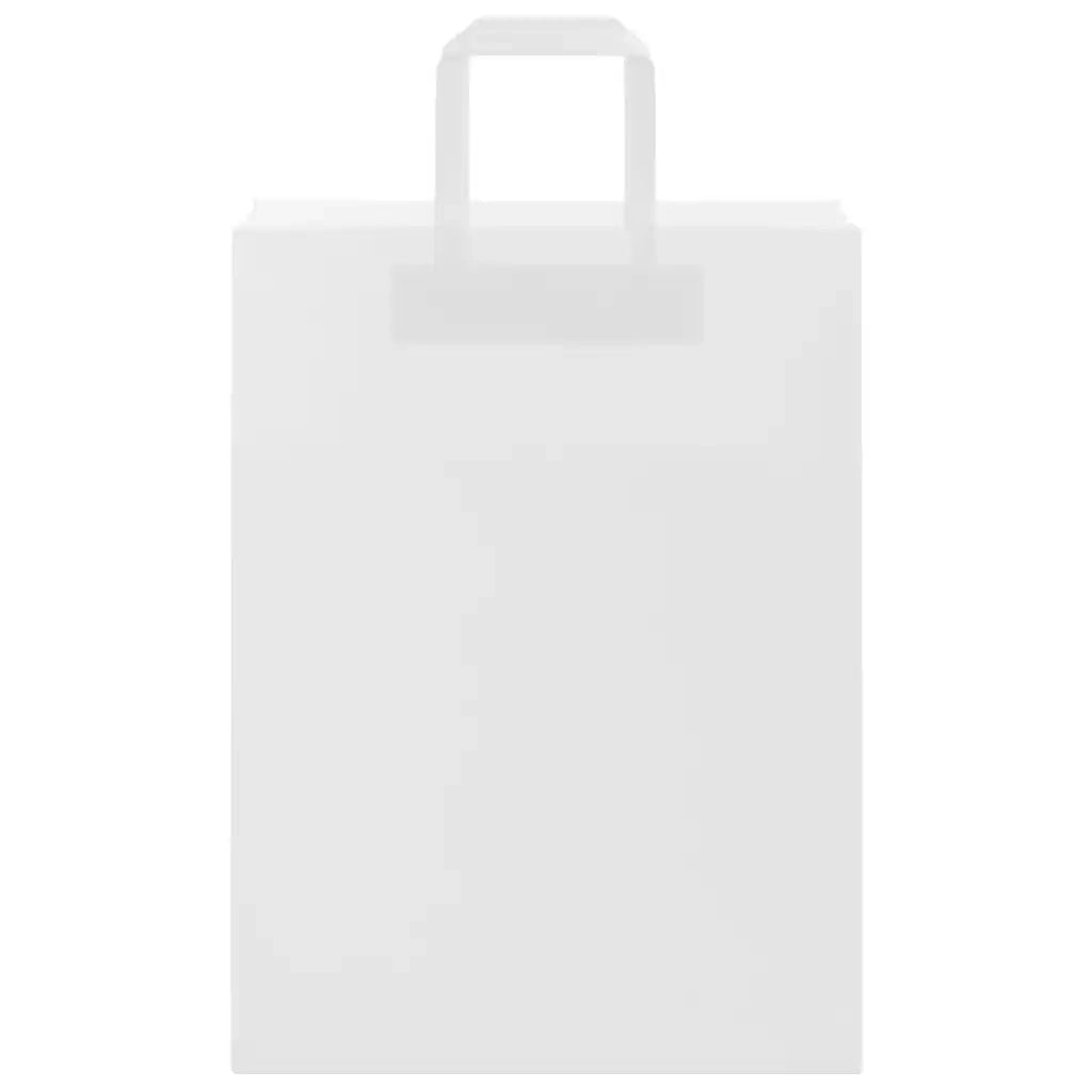 Sacchetti di Carta 250 pz con Manici Bianchi 26x12x35 cm