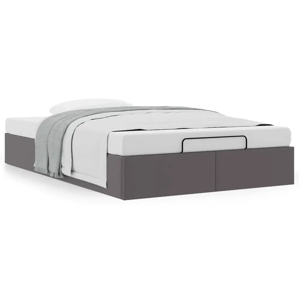 Struttura Letto Pouf senza Materasso 120x200 cm Similpelle 3310797