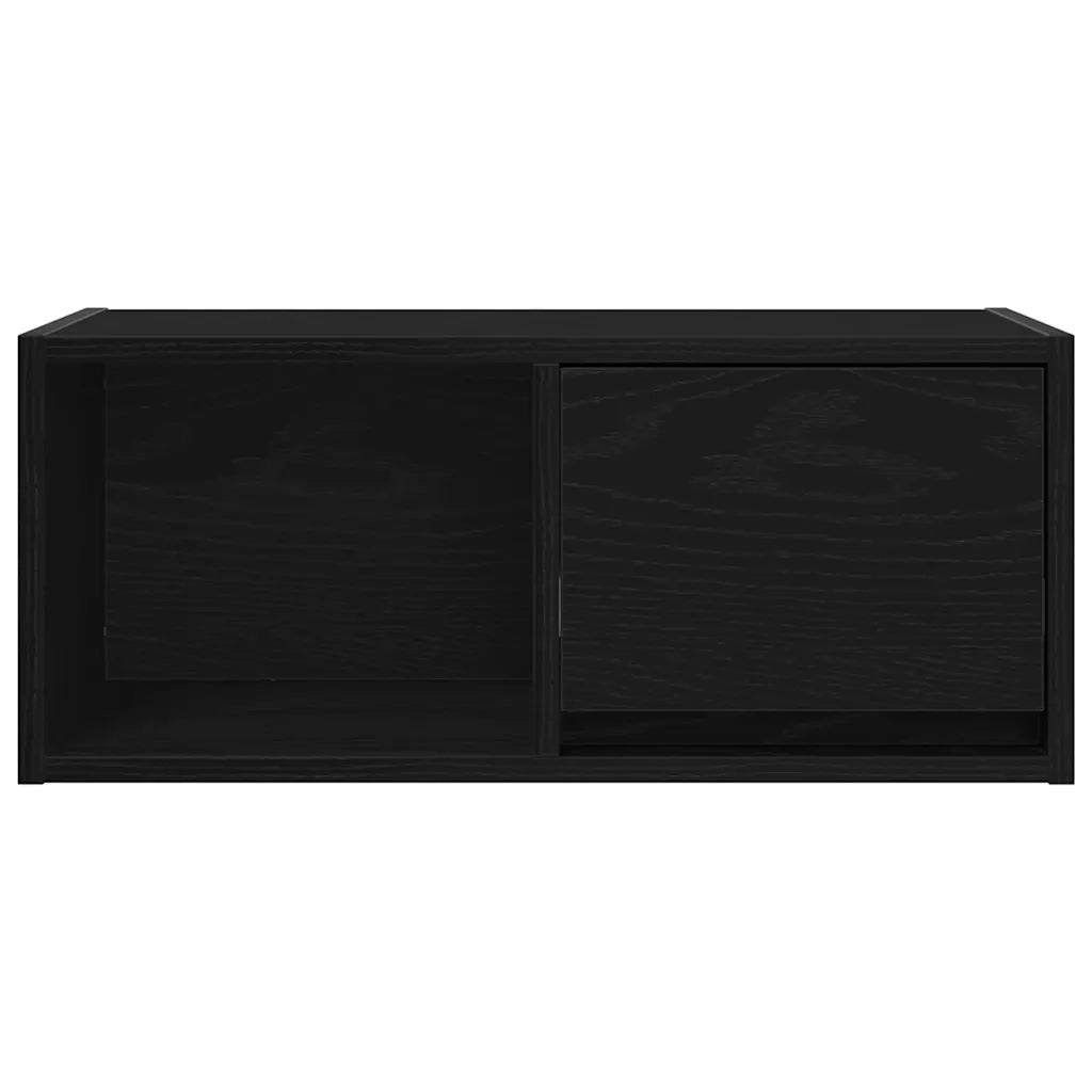 Mobili TV 2 pz Rovere Nero 60x31x25,5 cm in Legno Multistrato 861439