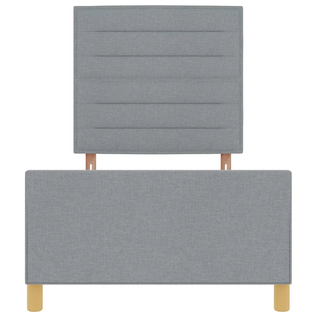 Struttura del letto Grigio chiaro 100 x 200 cm Tessuto 3344627