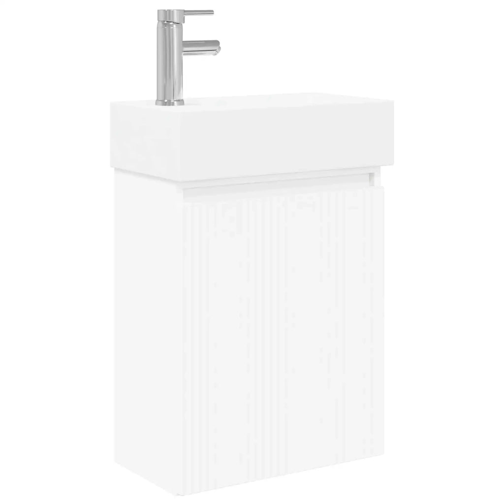 Mobile bagno con rubinetto Bianco 45,5 x 22,5 x 84 cm 889441