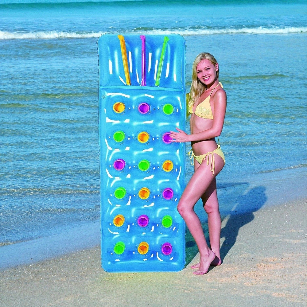 Trade Shop - Materassino Materasso Gonfiabile Singolo Da Mare Piscina Sdraio 188x71cm -