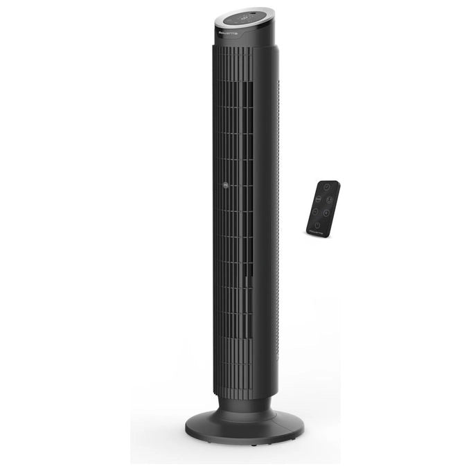 Rowenta ventilatore a colonna Eole Silence Force, 22 dB, 8 velocita', oscillazione 90°, 1900 m³-h, telecomando, nero, VU7020F0