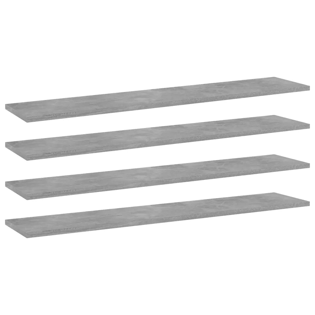 Ripiani Libreria 4 pz Grigio Cemento 100x20x1,5 cm Truciolato cod mxl 59812