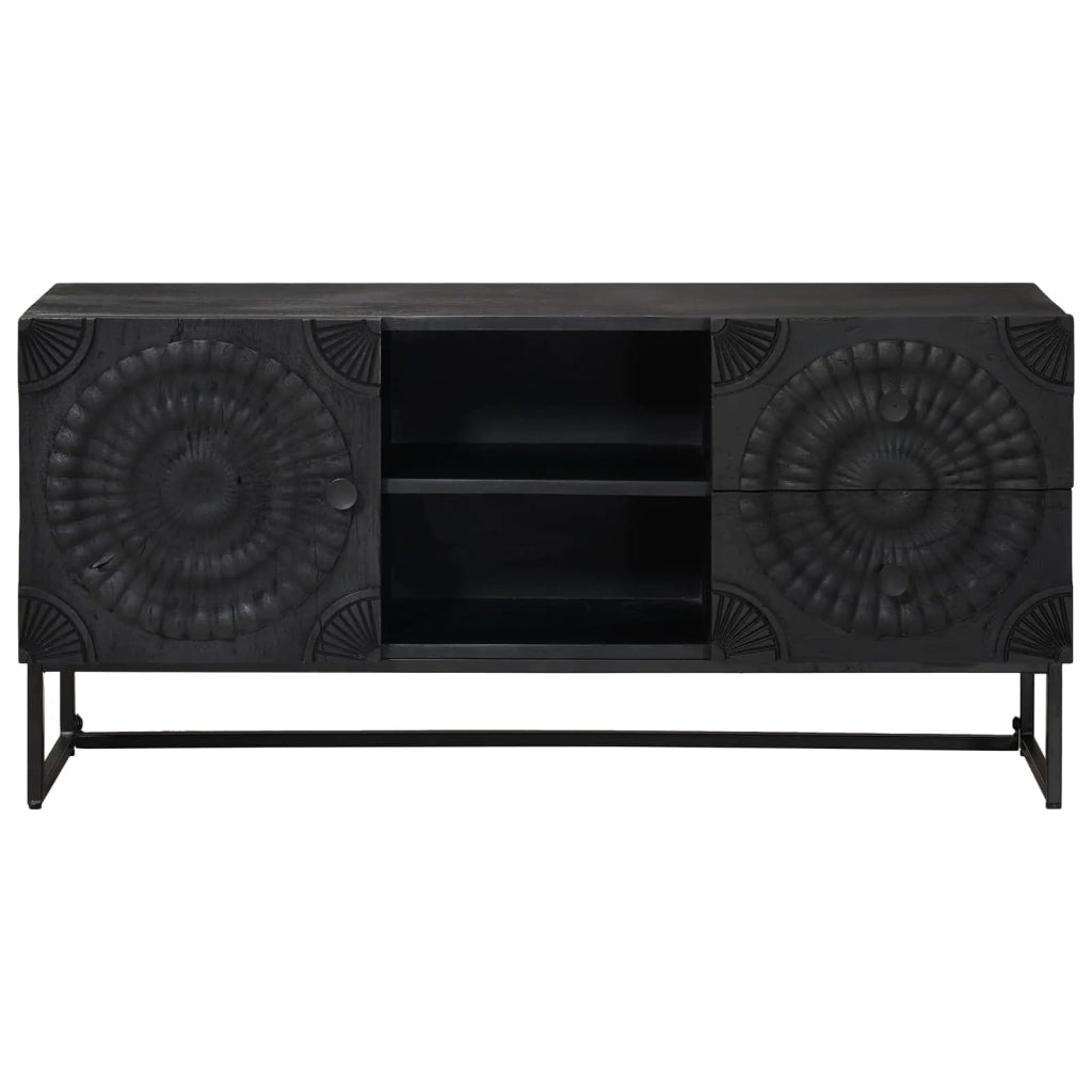 Mobile TV con cassetto con lo scaffale Nero 105 x 30 x 54 cm