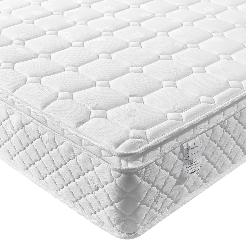 Letto matrimoniale imbottito 160x200 cm in lino beige con LED; USB e contenitore