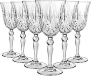 Set di 6 bicchieri da vino in cristallo lussuoso - Ideali per vino e cocktail, forma classica a conchiglia