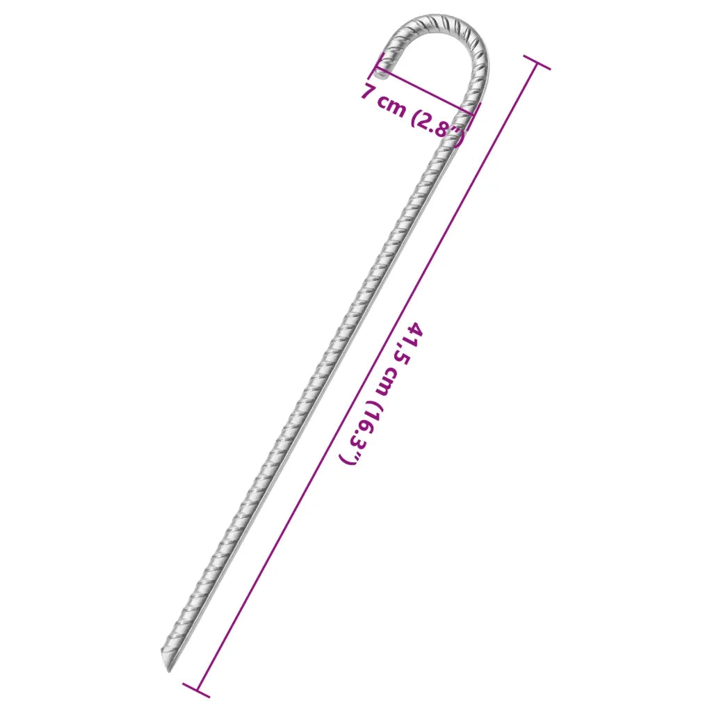 Picchetti per Tenda 6 pz 41,5 cm ?12 mm in Acciaio Zincato CFW8030721