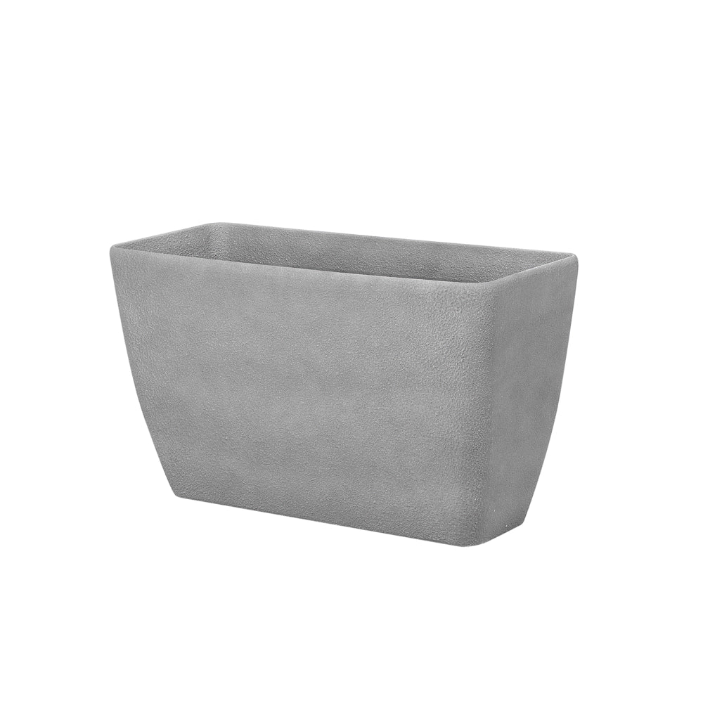 Set di 2 vasi per piante polvere di pietra grigio chiaro 74 x 32 cm accessori per interni e interni moderni e minimalisti