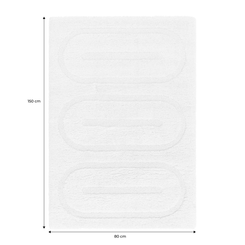Tappeto da interno con motivi geometrici crema