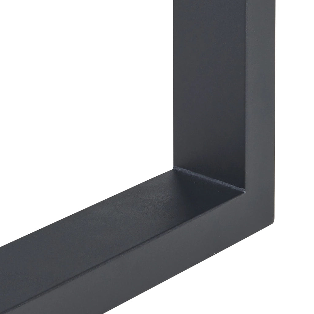 Set di 2 gambe per tavolo da arredamento moderno design originale acciaio 43 x 40 cm nero 03_0009679