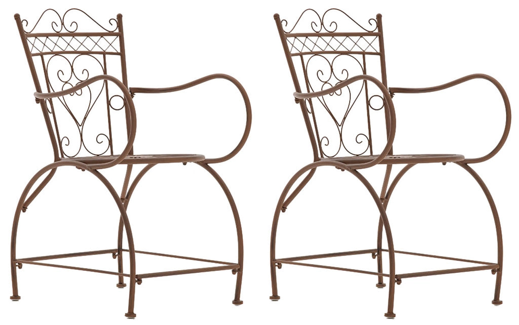 Set di 2 sedie Sheela antico marrone