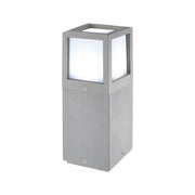 Lampada da terra Oliver Bollard Grigio con attacco E27 IP65 26cm - Rossini Group, apparecchio per esterno versatile in alluminio